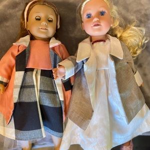 2 Gorgeous handmade doll clothes made to fit American Girl Dolls.  LOT.